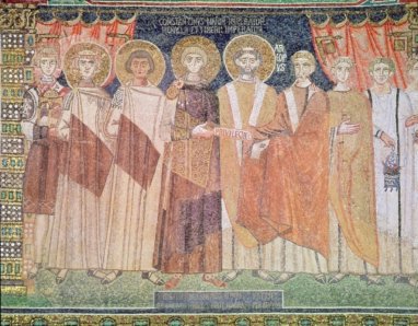 Mosaic of Constantine IV with his family
