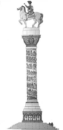 Column with Justinian I's equestrian statue