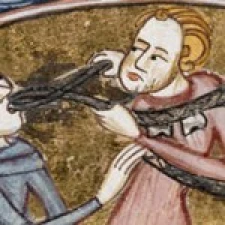 Medieval depiction of a dentist