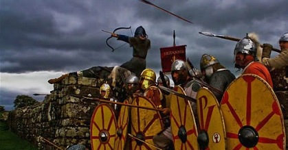 Byzantine soldiers in phalanx formation