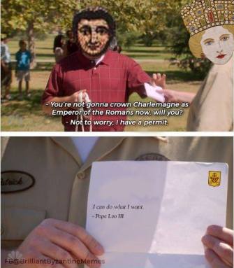 Empress Irene and Charlemagne meme
