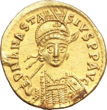 Byzantine gold solidus of Anastasius I