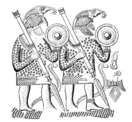 Heruli warriors carving