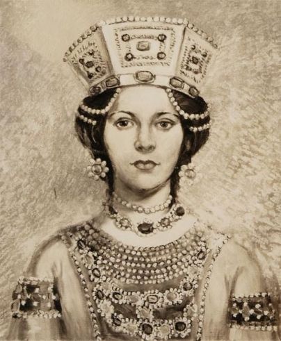 Empress Eudokia Makrembolitissa, wife of Constantine X and later of Romanos IV