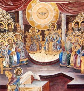 Constantine VI his mother Irene at the 2nd Council of Nicaea, 787