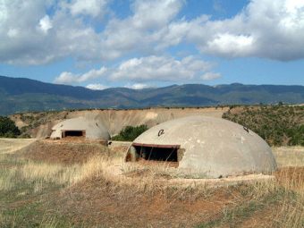 Bunkers at the Albanian countryside