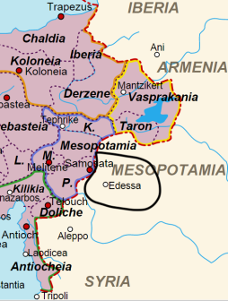 Location of Edessa in Asia Minor