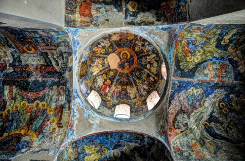 Church of Peribleptos interiors, Mystras