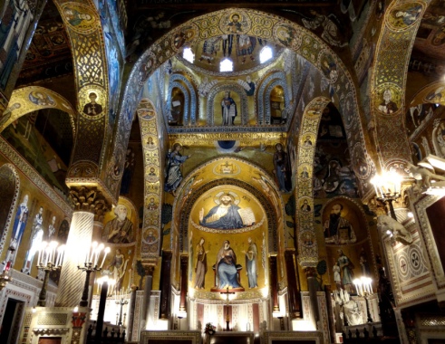 Byzantine mosaics in Monreale, Sicily