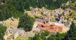 Remains of Byzantine Mystras in Laconia