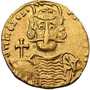 Coin of Mizizios, Komes of Opsikion and usurper (668-669)