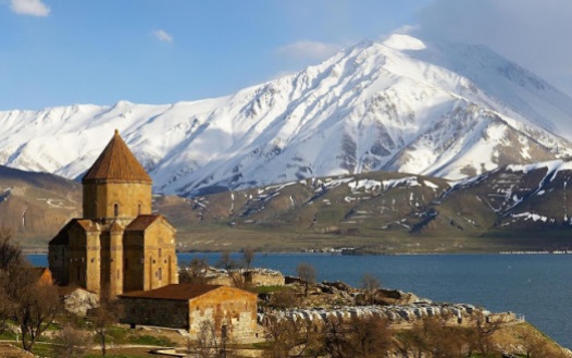 Armenian church overlooking Lake Van