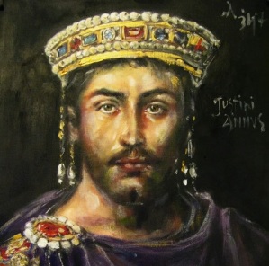 Emperor Justinian I (r. 527-565), born Flavius Petrus Sabbatius