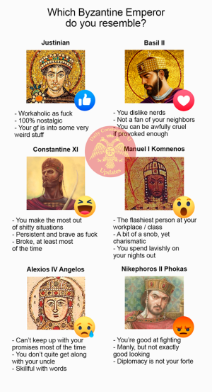 Personalities of 6 Byzantine emperors