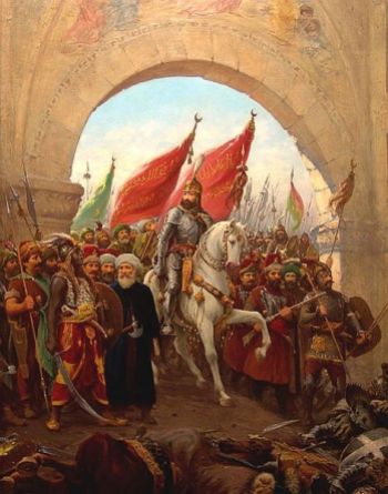 Sultan Mehmed II enters, 1453