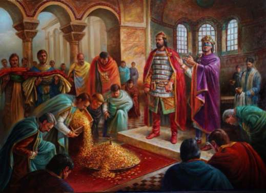 Justinian II makes Bulgar Khan Tervel a Caesar, 705