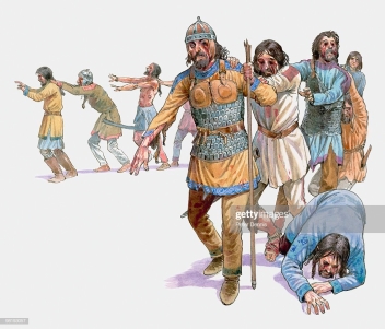 Basil II's Blinded Bulgarian prisoners after their defeat at the Battle of Kleidion, 1014