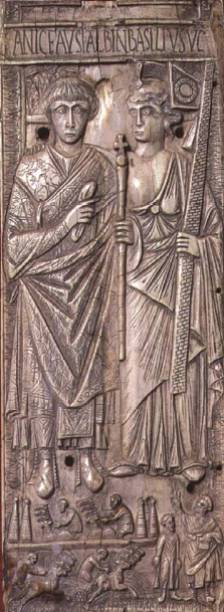 Emperor Basiliscus (left) r. 475-476