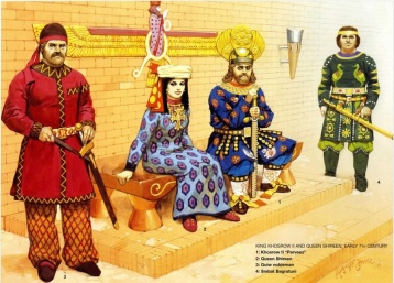 Court of the Persian shah Chosroes II