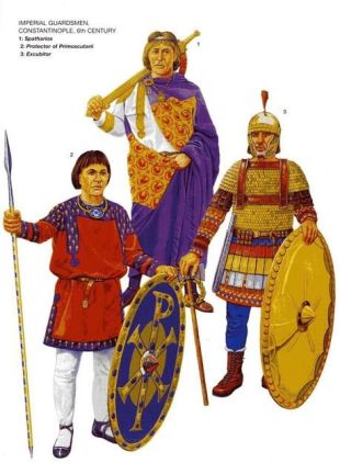 Excubitors (Byzantine palace guard unit), mostly Isaurian recruits