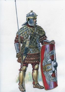 Roman legionnaire in Lorica Squamata (3rd century)