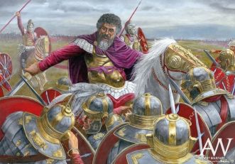 Septimius Severus battles against Clodius Albinus' forces, 197