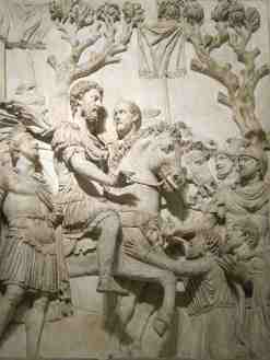 Marcus Aurelius with Claudius Pompeianus, 2nd husband of Lucilla