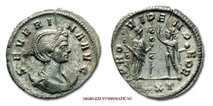 Coin of Aurelian's wife Empress Ulpia Severina (r. 275)