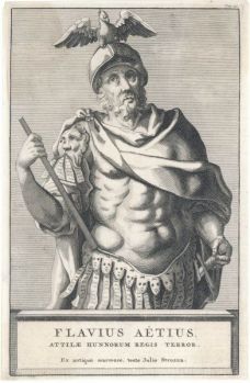 Western Roman general Flavius Aetius (391-454)