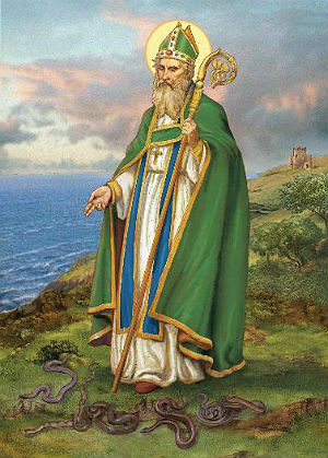 Bishop and missionary St. Patrick in Ireland