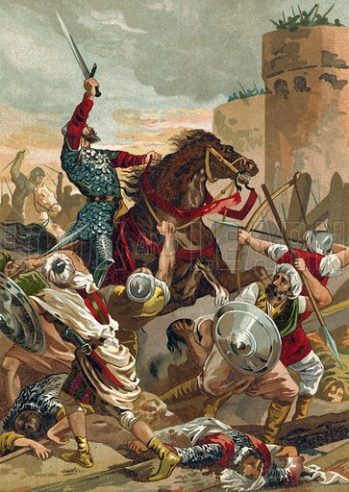 El Cid captures Valencia from the Moors, 1097