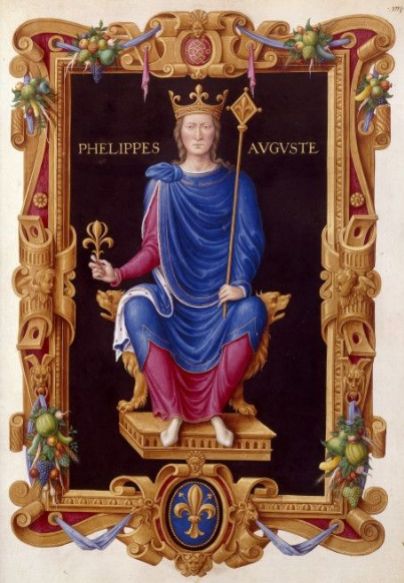 King Philippe II Auguste of France (r. 1180-1223)