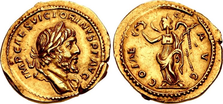 Coin of Gallic emperor Victorinus (r. 269-271)