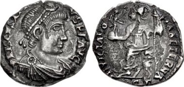 Coin of Heraclianus, usurper emperor in North Africa (r. 412-413)
