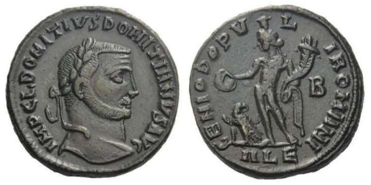 Coin of Domitius Domitianus, usurper in Egypt, 297