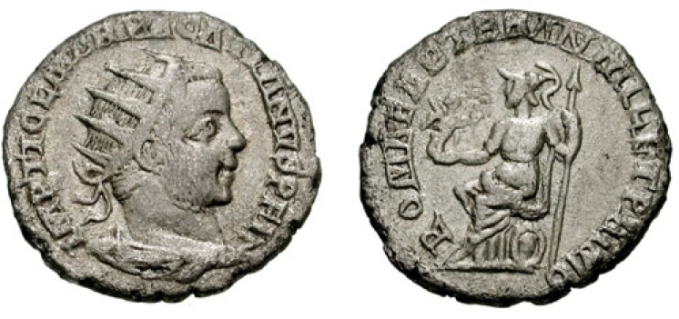 Coin of Pacatianus, Roman usurper in the Danube, 248
