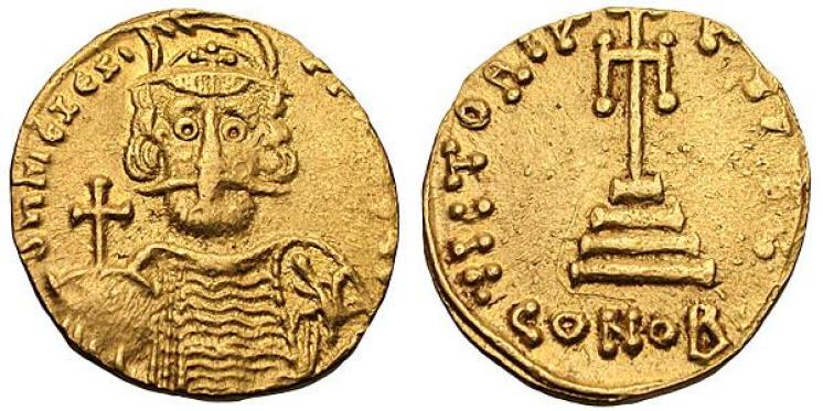 Coin of Mizizios, usurper in Sicily (668-669)