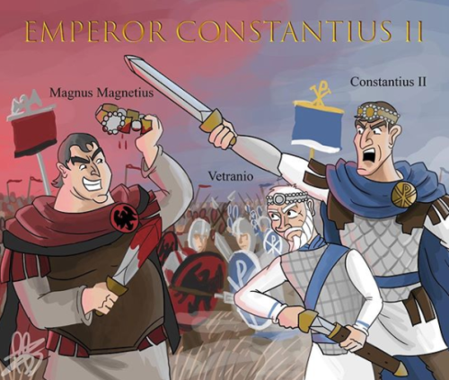 Roman civil war between Magnentius and Constantius II with Vetranio, 350-353