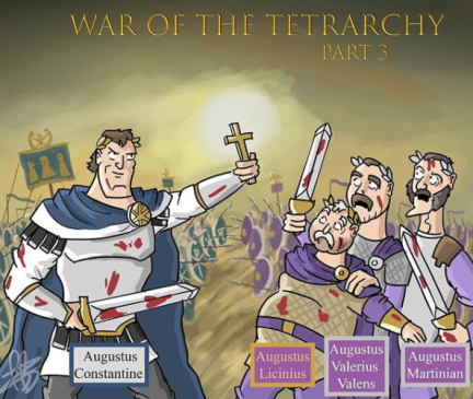 Final War of the Tetrarchy between Constantine I (left) and Licinius, 316-324