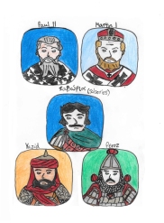 Story characters set3- Paul II, Martin I, Saborios, Yazid, Peroz