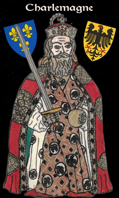 Charlemagne, King and Emperor of the Franks (r. 768-814), art by myself